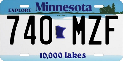 MN license plate 740MZF