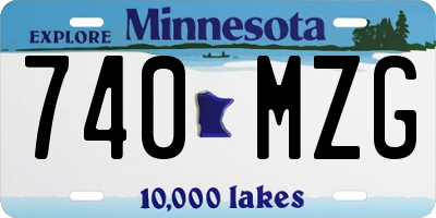 MN license plate 740MZG