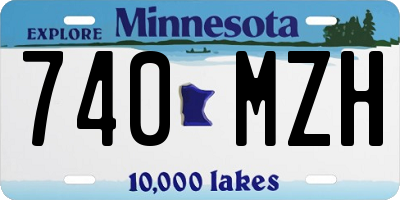 MN license plate 740MZH