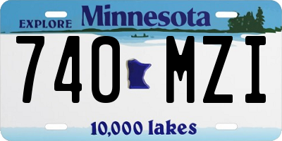 MN license plate 740MZI