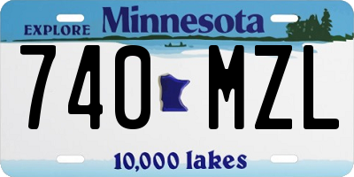 MN license plate 740MZL
