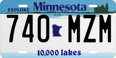 MN license plate 740MZM