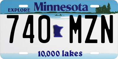 MN license plate 740MZN