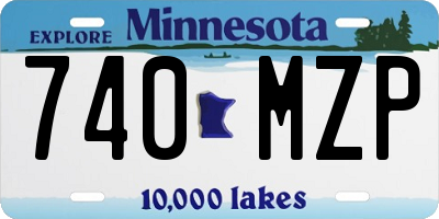 MN license plate 740MZP