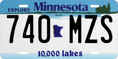 MN license plate 740MZS