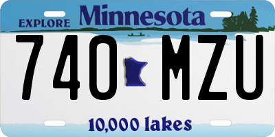 MN license plate 740MZU