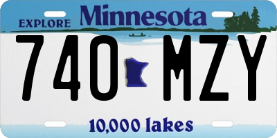 MN license plate 740MZY