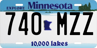 MN license plate 740MZZ