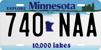 MN license plate 740NAA