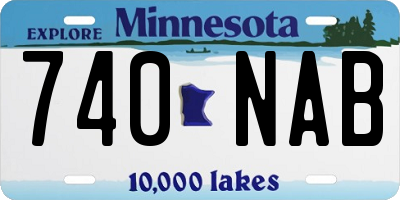 MN license plate 740NAB