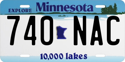 MN license plate 740NAC