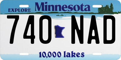 MN license plate 740NAD
