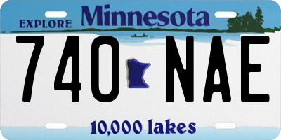 MN license plate 740NAE