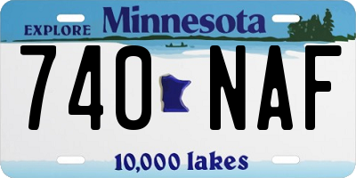 MN license plate 740NAF