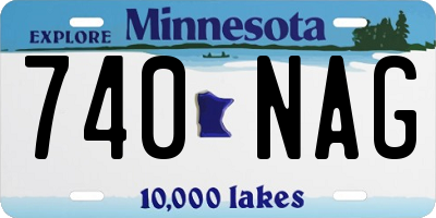 MN license plate 740NAG