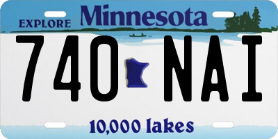 MN license plate 740NAI