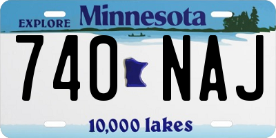 MN license plate 740NAJ