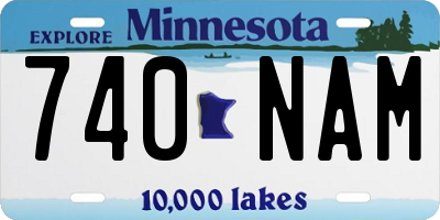 MN license plate 740NAM