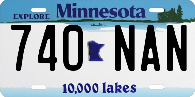 MN license plate 740NAN