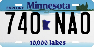MN license plate 740NAO