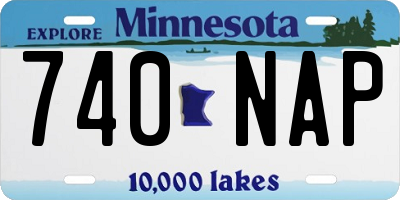 MN license plate 740NAP