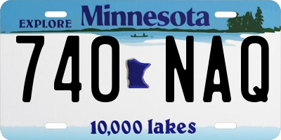 MN license plate 740NAQ