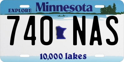 MN license plate 740NAS