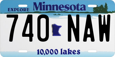 MN license plate 740NAW