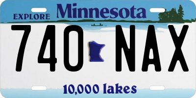 MN license plate 740NAX