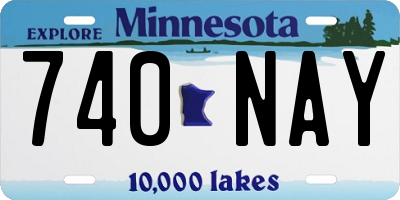 MN license plate 740NAY