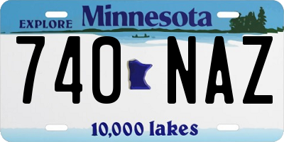 MN license plate 740NAZ