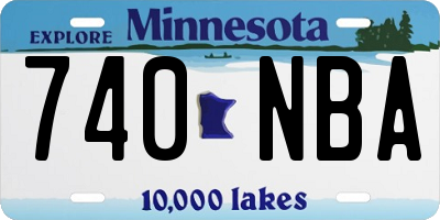 MN license plate 740NBA