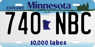 MN license plate 740NBC
