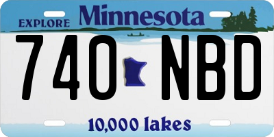 MN license plate 740NBD