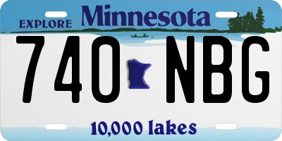 MN license plate 740NBG