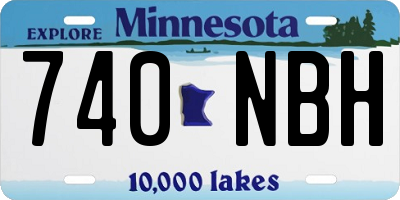 MN license plate 740NBH