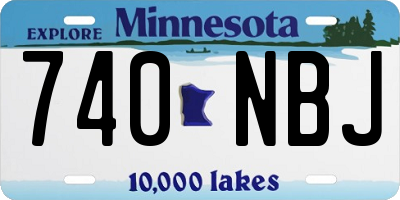 MN license plate 740NBJ