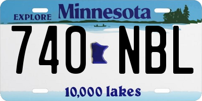 MN license plate 740NBL