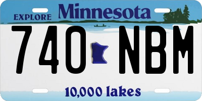 MN license plate 740NBM