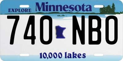 MN license plate 740NBO