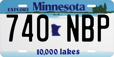 MN license plate 740NBP