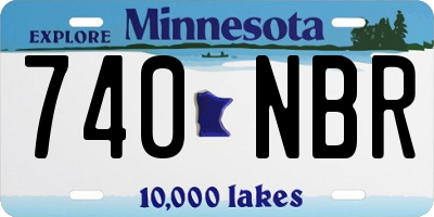 MN license plate 740NBR