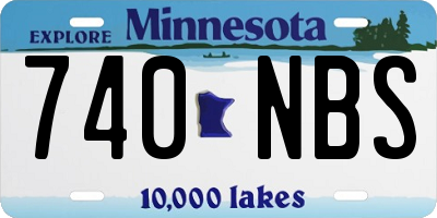 MN license plate 740NBS