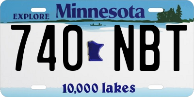 MN license plate 740NBT