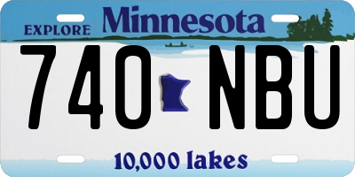 MN license plate 740NBU
