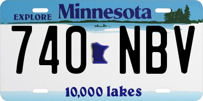 MN license plate 740NBV