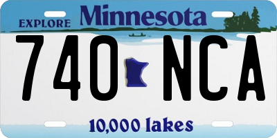 MN license plate 740NCA