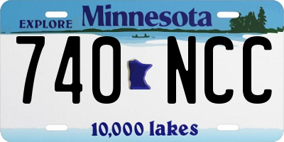 MN license plate 740NCC