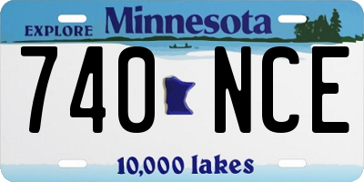 MN license plate 740NCE