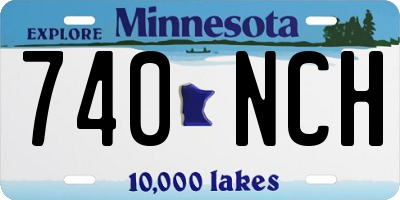 MN license plate 740NCH